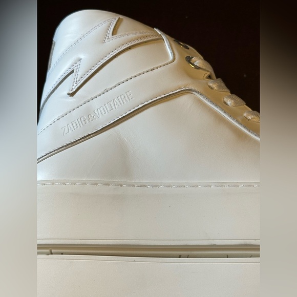 NIB Zadig & Voltaire HIGH FLASH CHUNKY SMOOTH Platform High-top 39 US 8 White - Picture 14 of 14